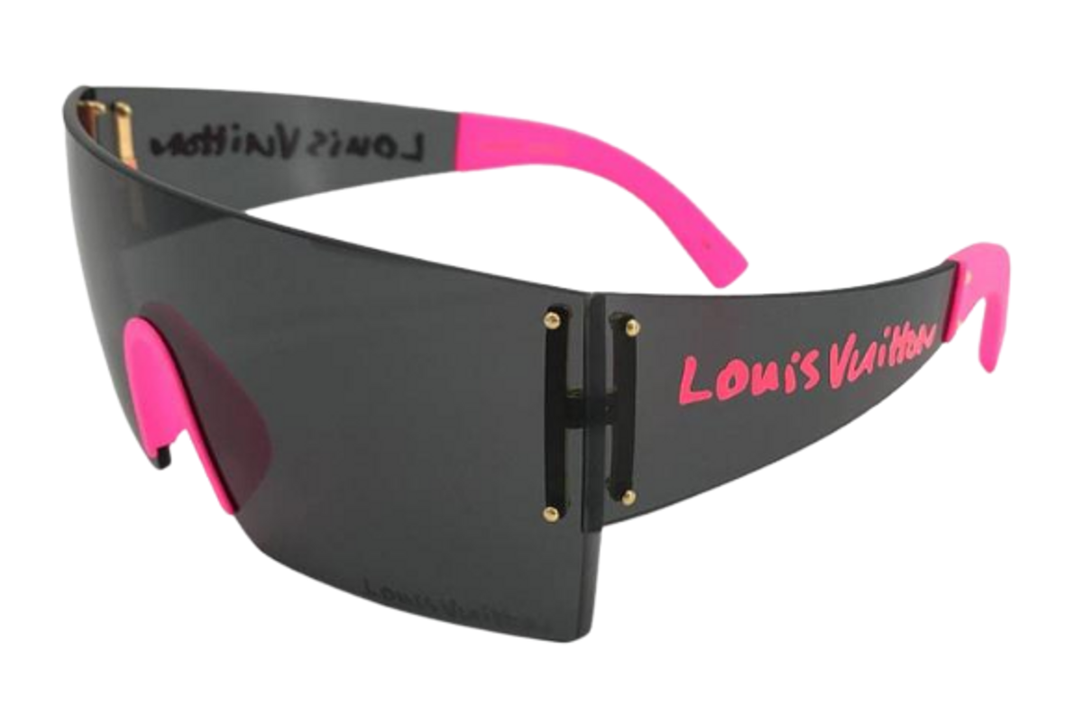 Louis Vuitton Black Graffiti Pink Sunglasses