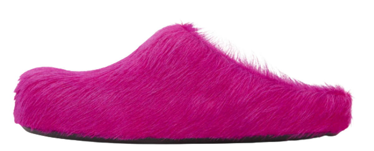 Marni Pink Calf Hair Fussbett Loafers