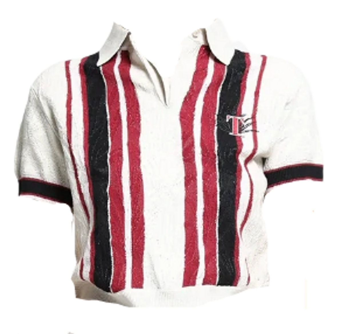 Twenty Agave Gauzy Knit Striped Polo