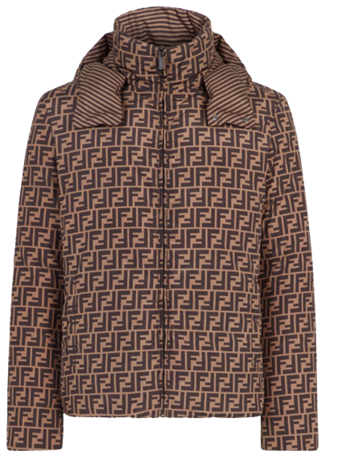 Fendi Brown Nylon Down Jacket