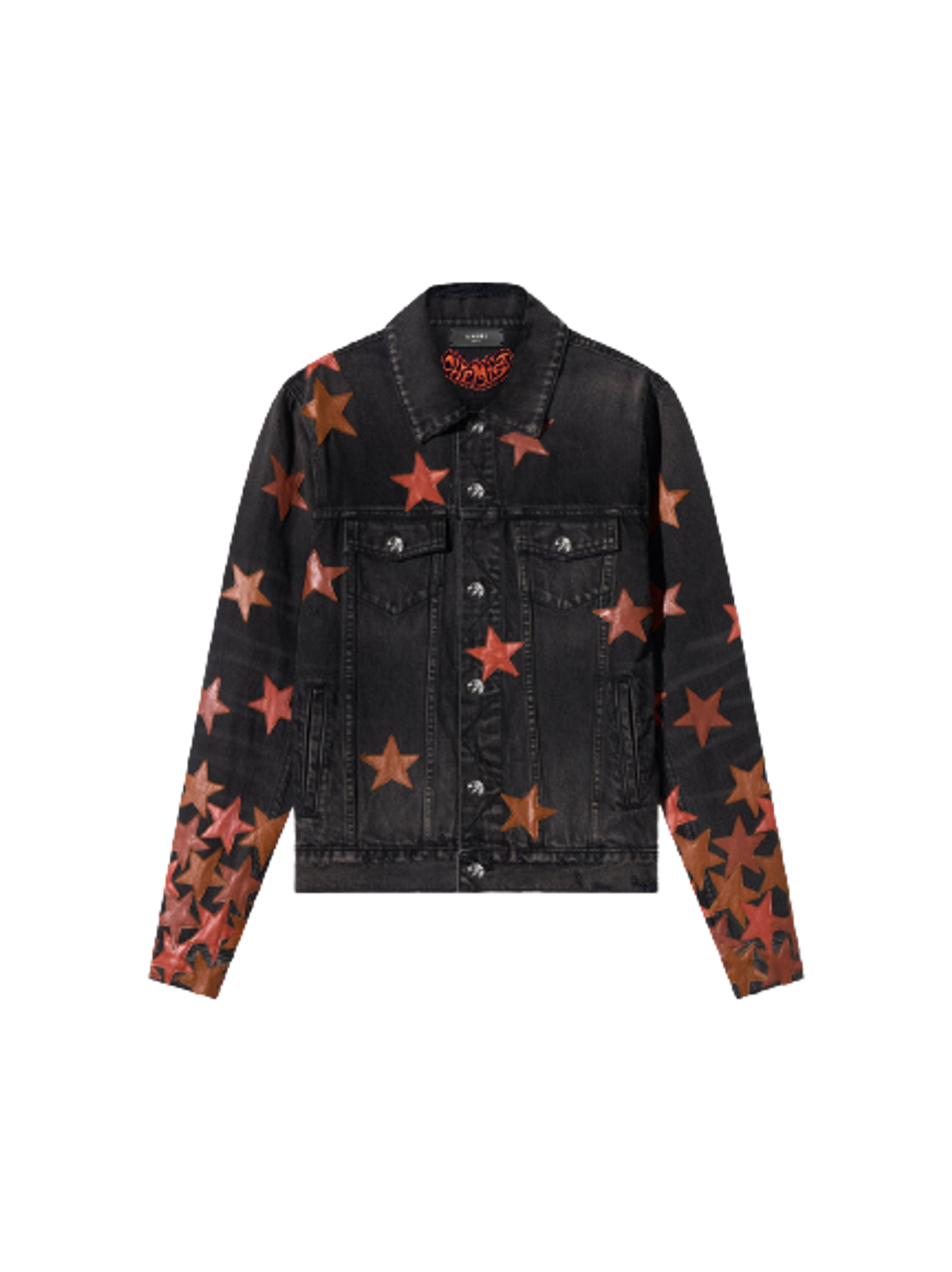 Amiri × Chemist Denim Trucker Jacket In Aged Black