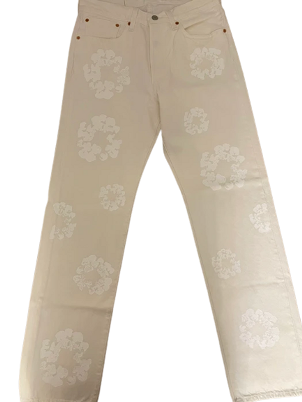 Denim Tears White Cotton Wreath Jeans