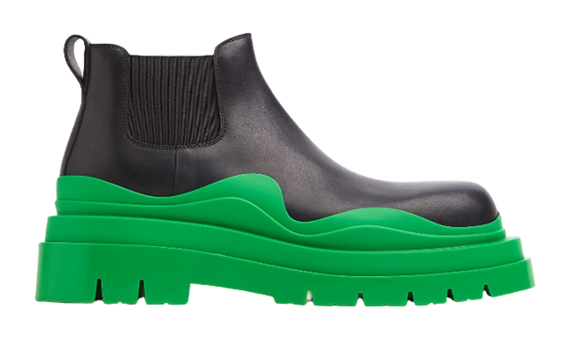 Bottega Veneta Black Grass Chelsea Boots