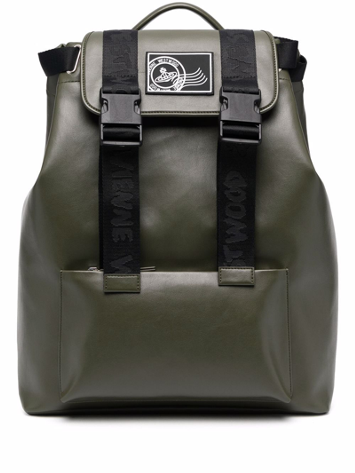 Vivienne Westwood Orb Logo-patch Faux-leather Backpack In Green