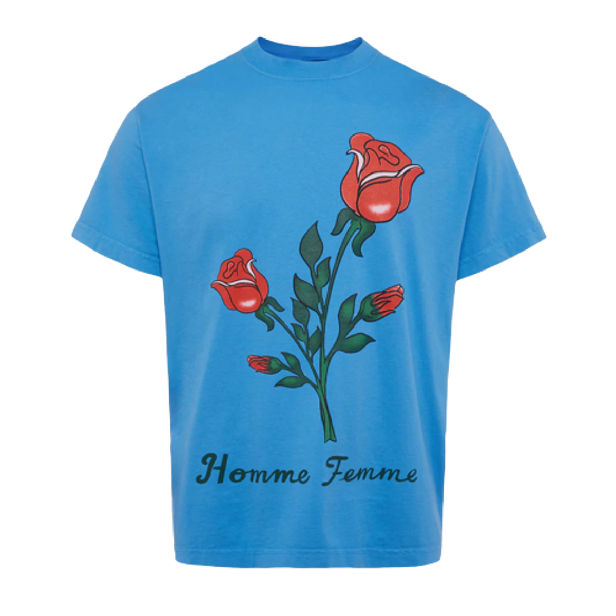 Homme + Femme Blue Poetry T-Shirt