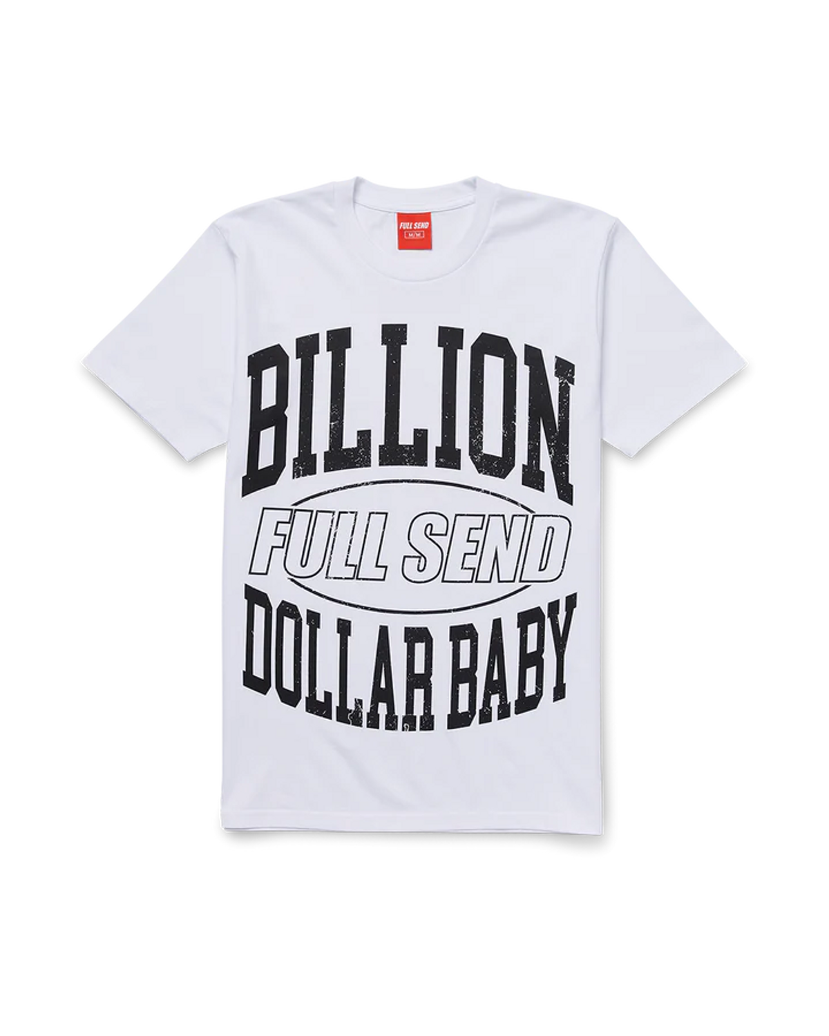Billion Dollar Baby × Full Send White Logo TShirt WHAT’S ON THE STAR?