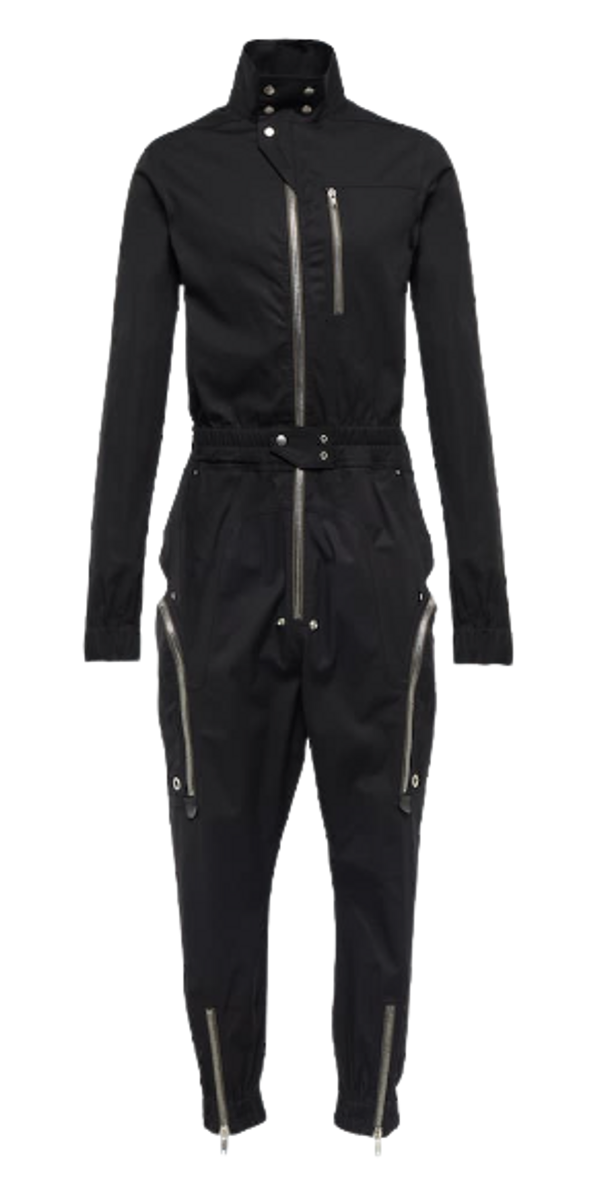 Rick Owens Black Bauhaus Larry Tapered Poplin Jumpsuit