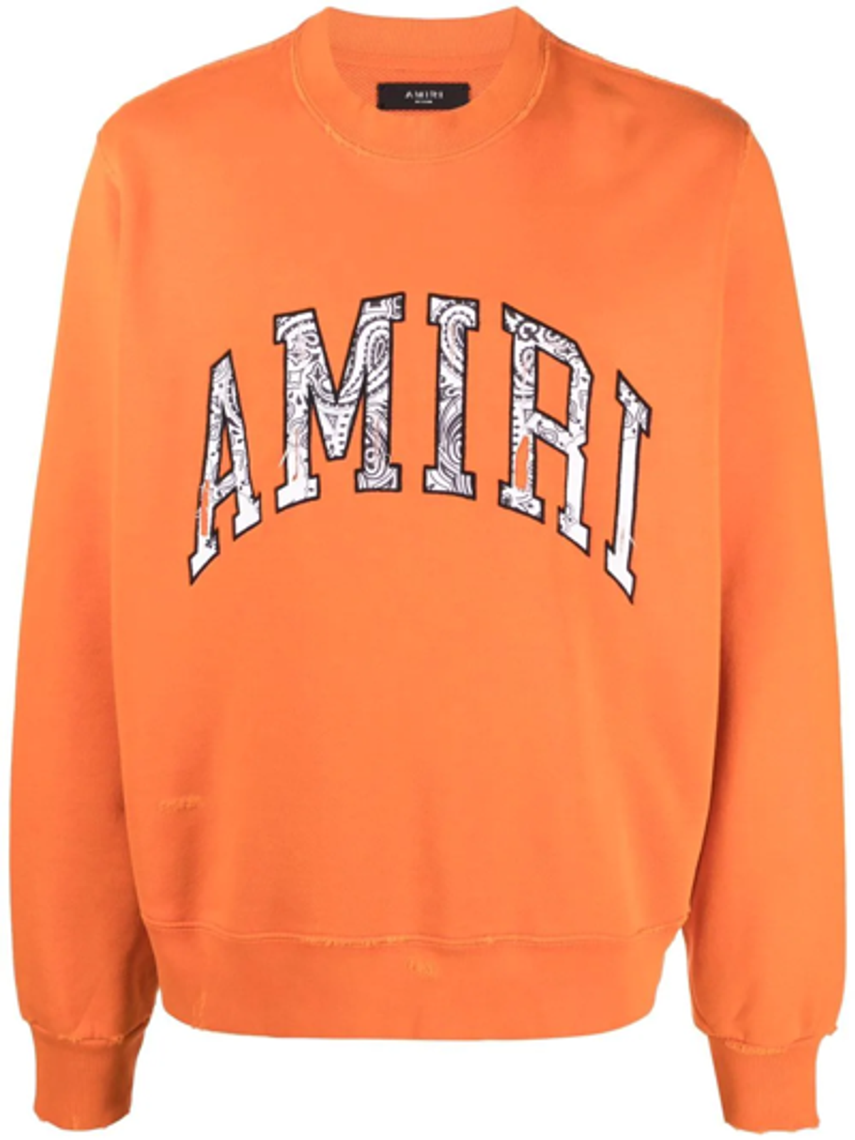 Amiri Bandana Applique Logo Hoodie In Orange