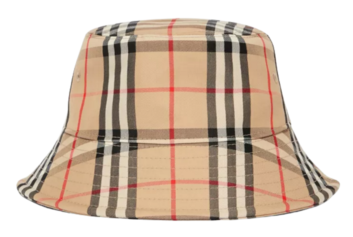 Burberry Vintage Check Cotton Blend Twill Bucket Hat