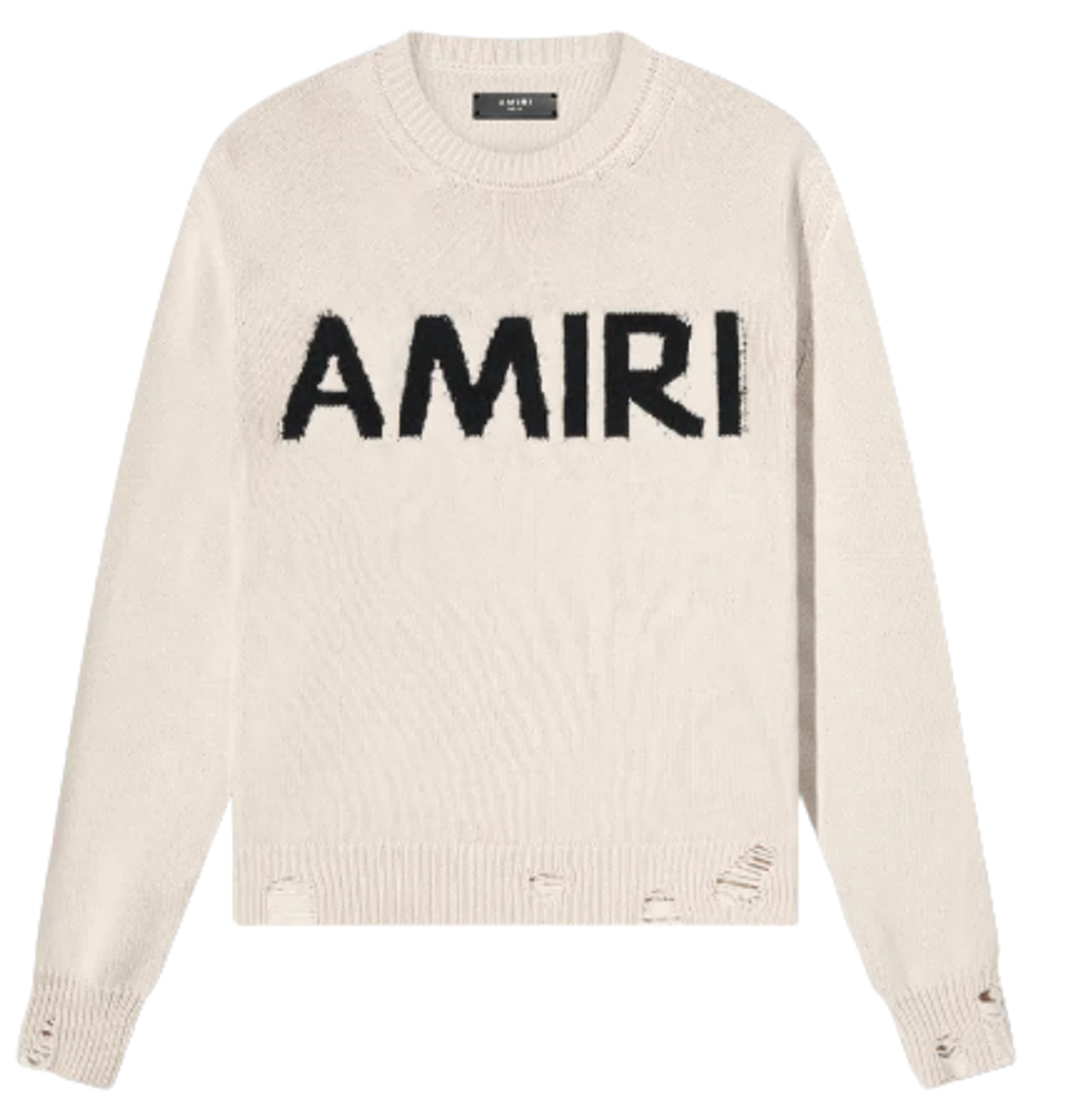 Amiri Alabaster Eyelash Logo Crew Jumper