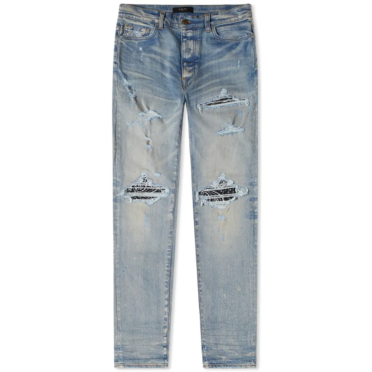 Amiri Clay Indigo Mx1 Bandana Jeans