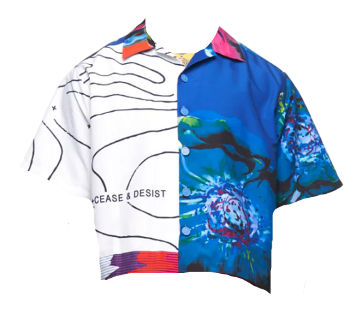 Cease±Desist Floral Bowling Shirt