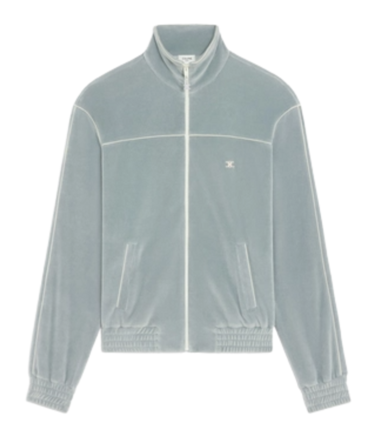 Celine Velvet Jersey Triomphe Tracksuit Jacket | WHAT'S ON