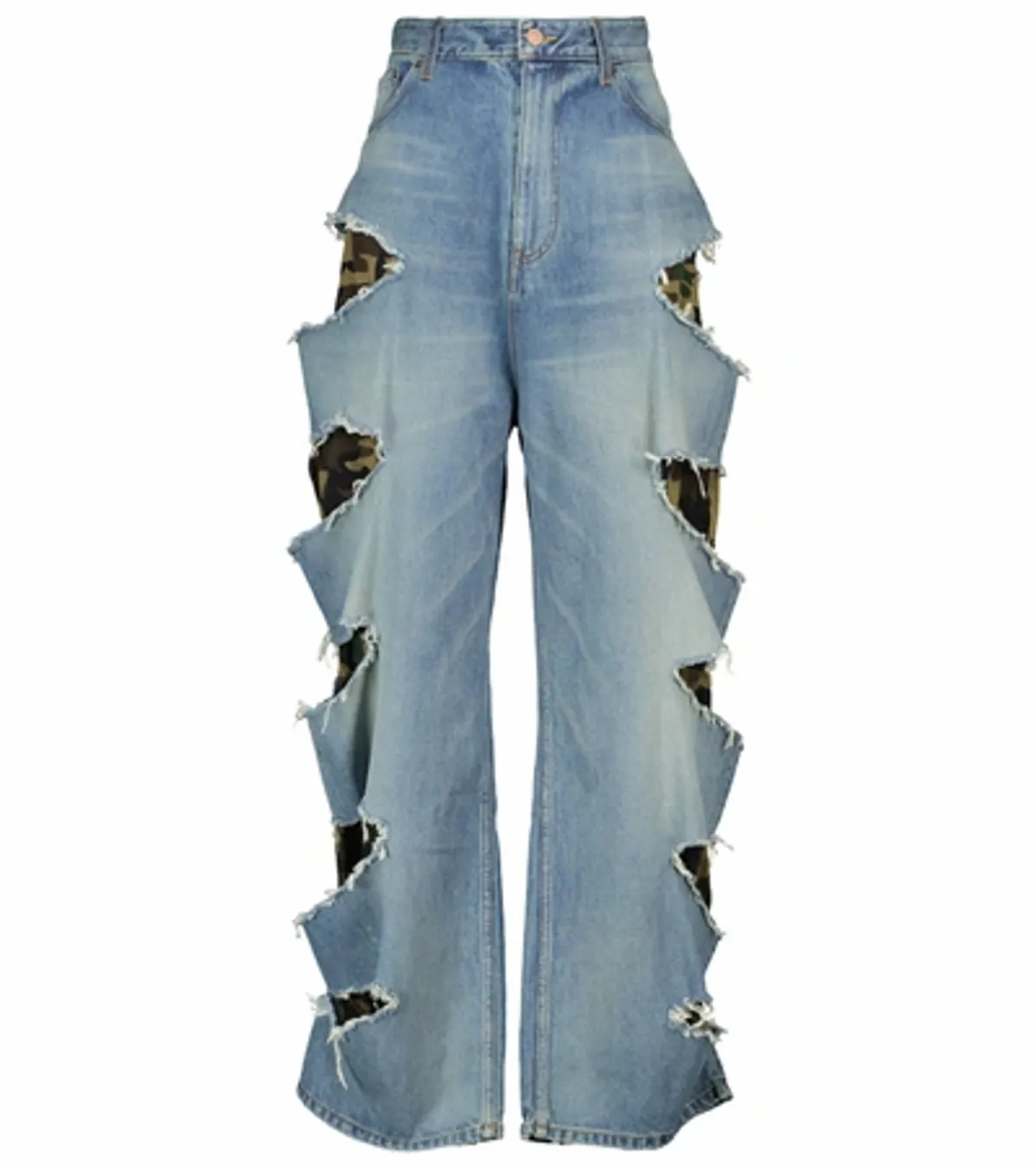 Balenciaga High-rise Distressed Straight Jeans