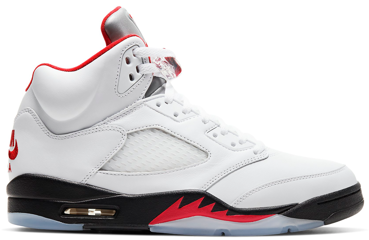 Jordan Air Jordan 5 Retro Fire Red Silver Tongue Sneakers