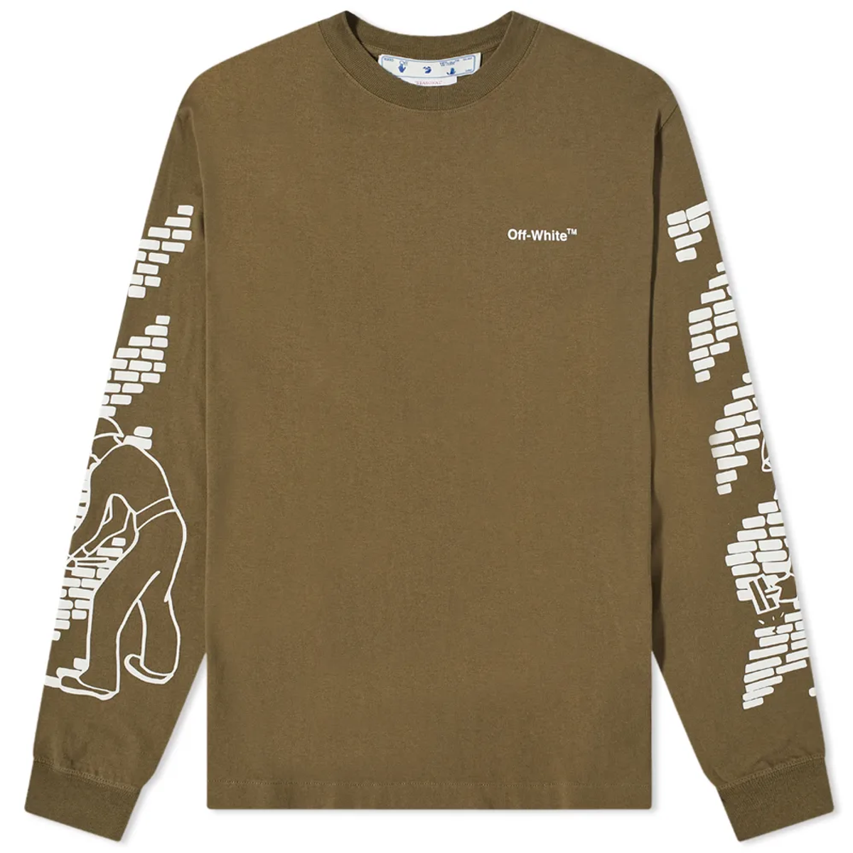 Off-White Khaki Bricks Skate Long Sleeve T-shirt