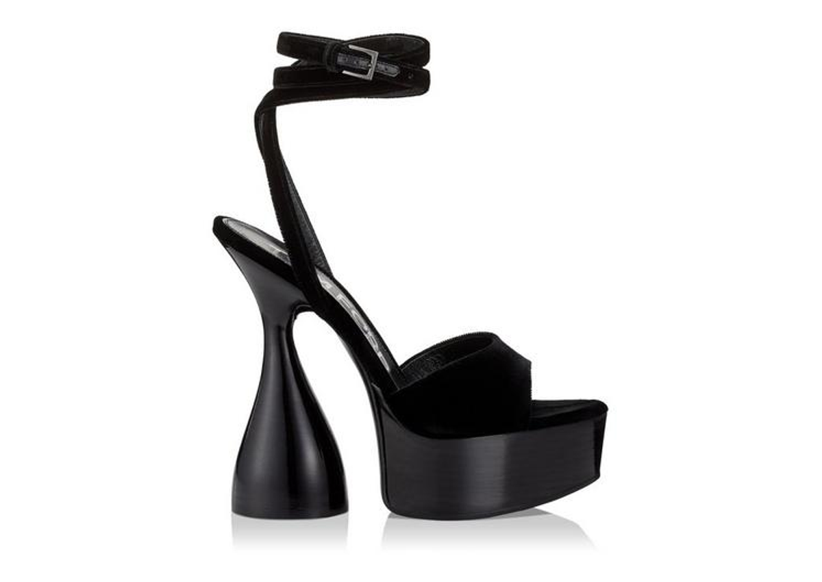 Tom Ford Velvet Disco Platform Sandals