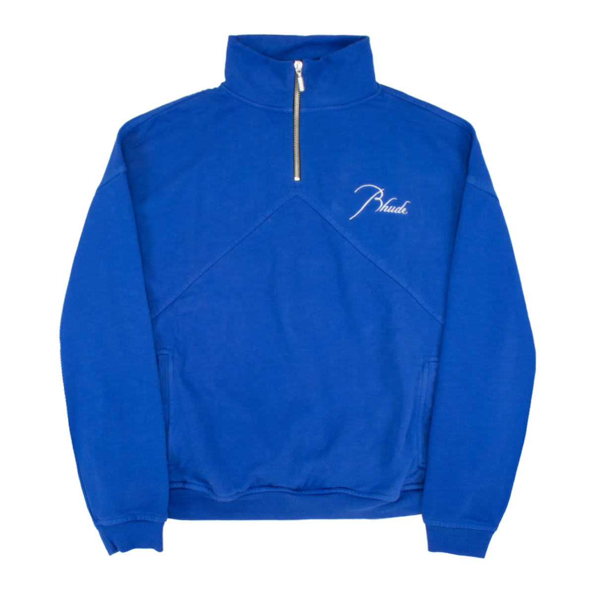 Rhude Blue Quarter Zip Sweatshirt