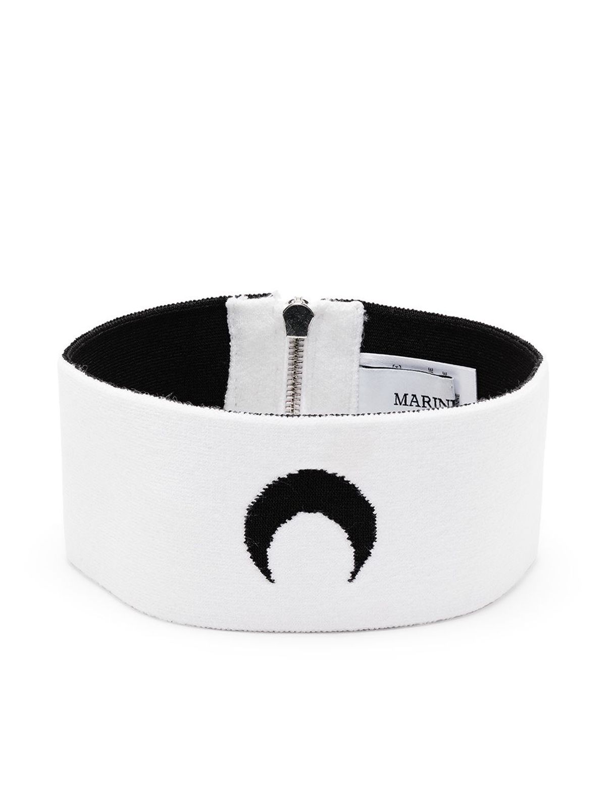 Marine Serre Crescent-moon Motif Neck Warmer In White