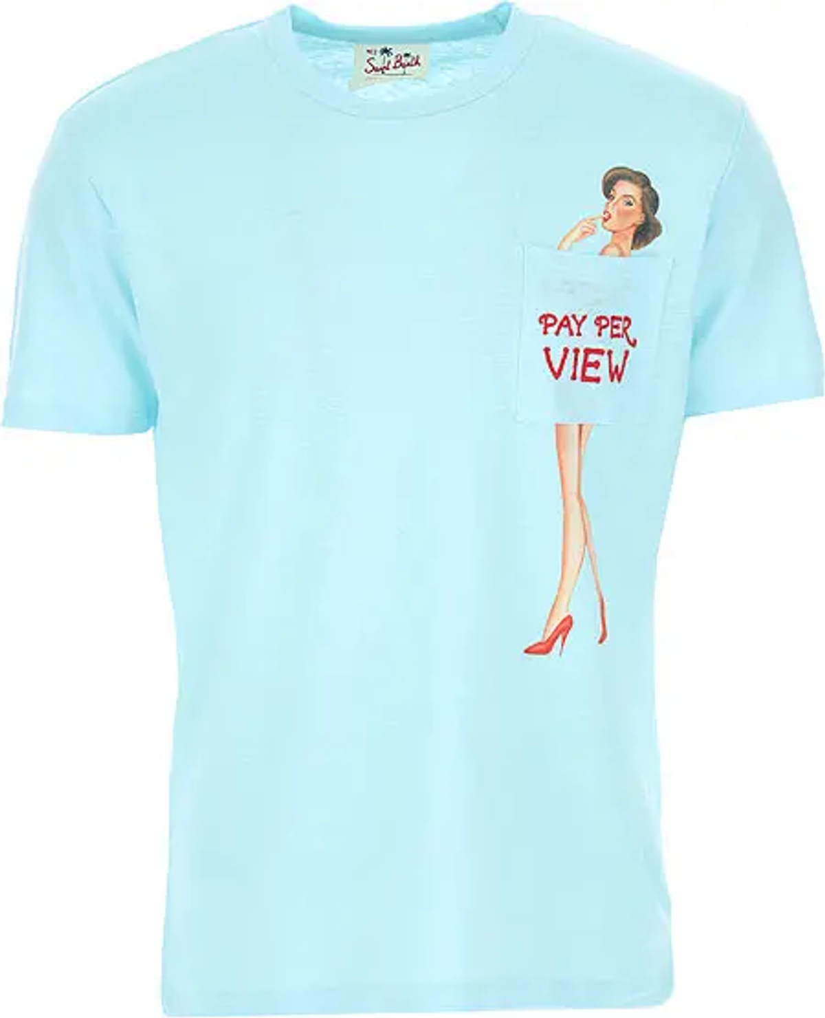 Mc2 Saint Barth Light Blue Regular Fit T-Shirt