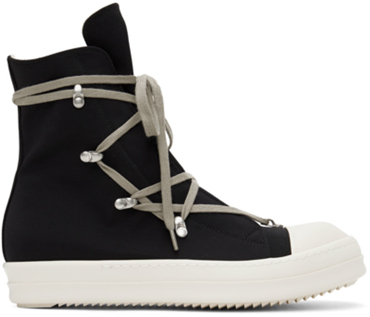 Rick Owens Hexa Cotton & Nylon Faille High Sneakers
