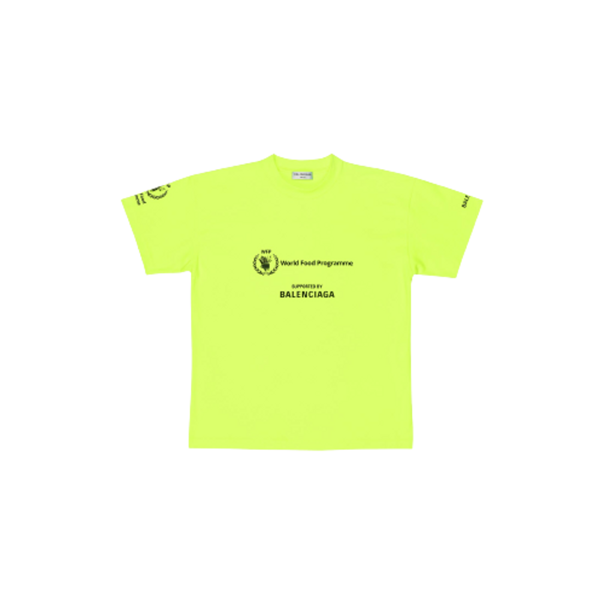 Balenciaga WFP T-Shirt Medium Fit in neon yellow and black vintage jersey