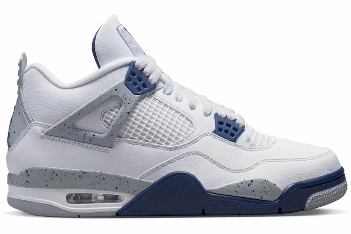 Jordan Air Jordan 4 Retro White Midnight Navy Sneakers