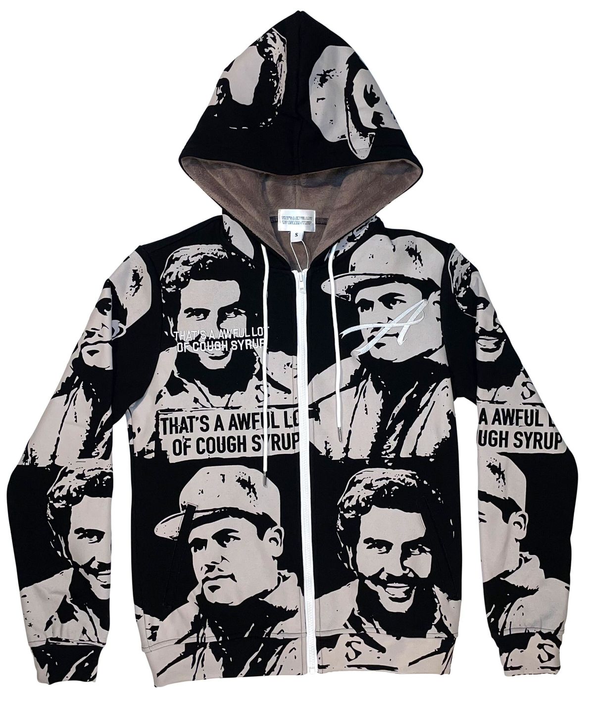 Asaali Awful Lot Of Cough Syrup Hand Screen Printed Cartel Hoodie 