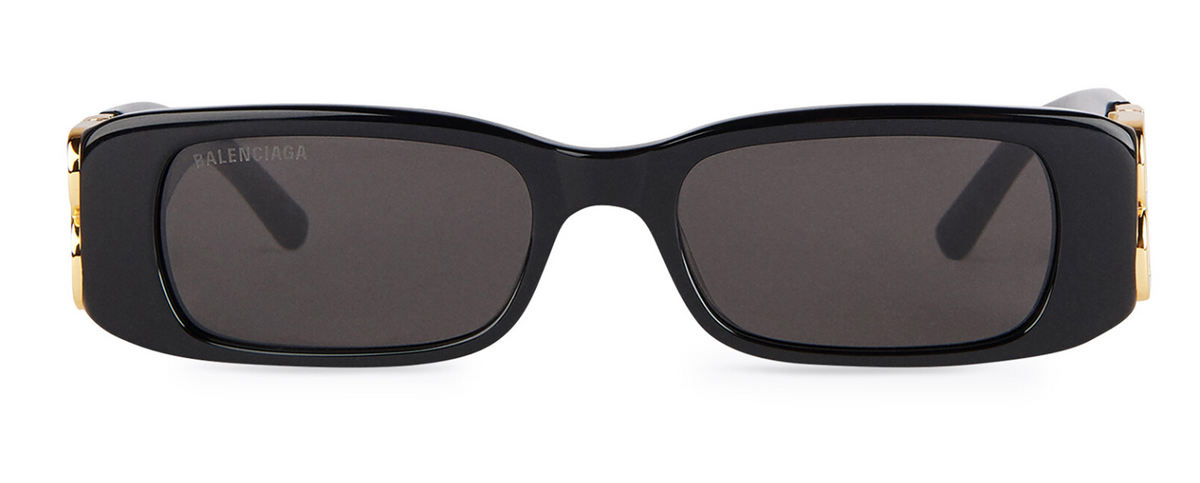 Balenciaga Dynasty Square Frame Black Acetate Sunglasses