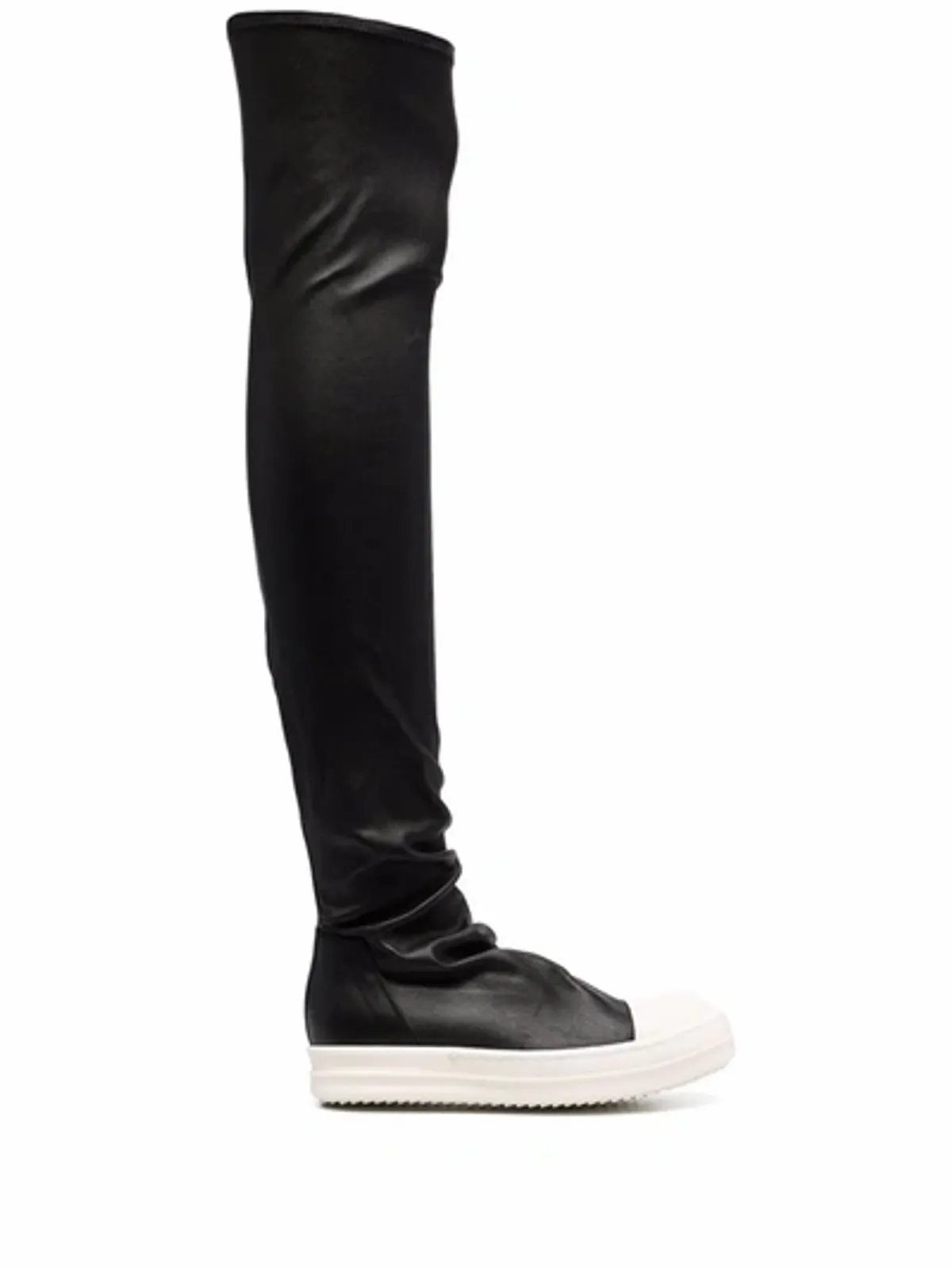 Rick Owens Stocking Knee-length Sneakers In Black&white