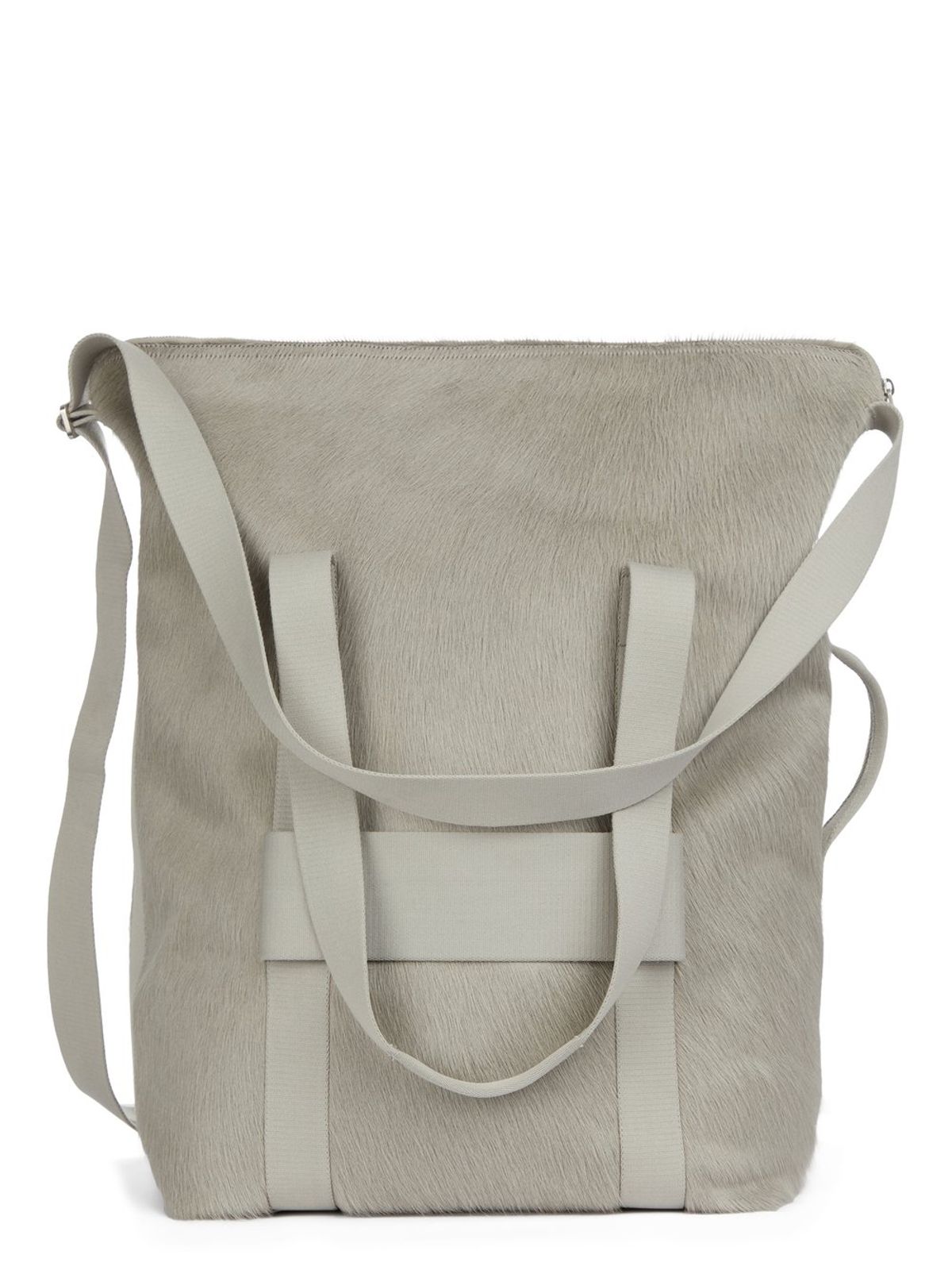 Rick Owens Long Hair Pony Strobe Runway Jumbo Trolley Pearl And Oyster Backpack