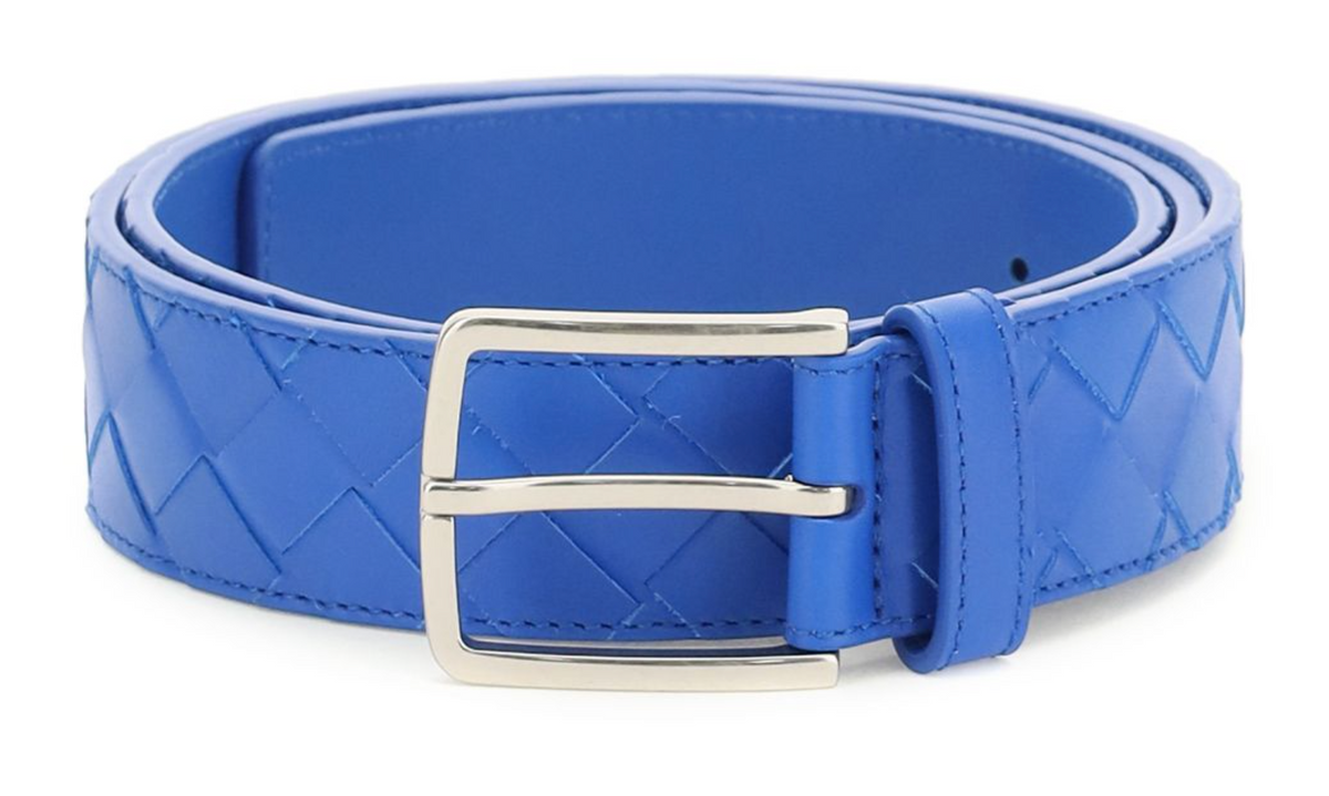 Bottega Veneta Intrecciato Blue Belt