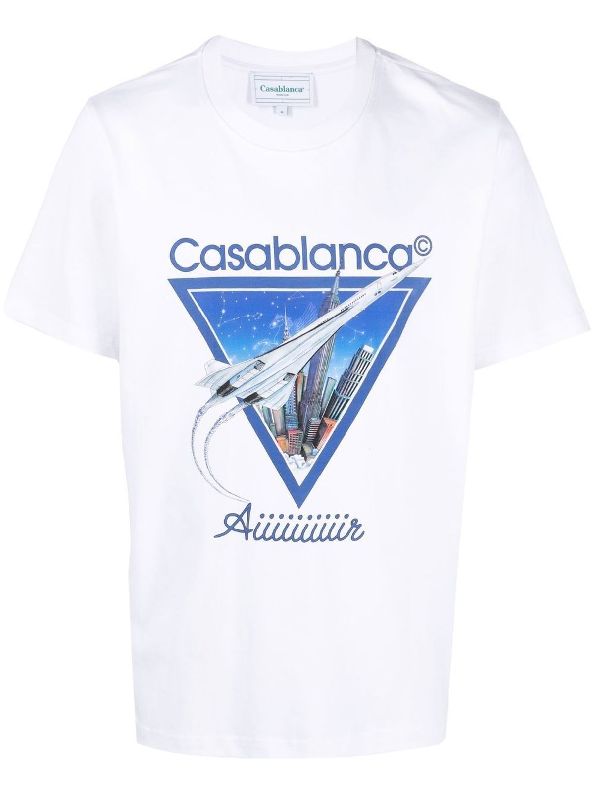 Casablanca Graphic-Print Organic Cotton White T-Shirt