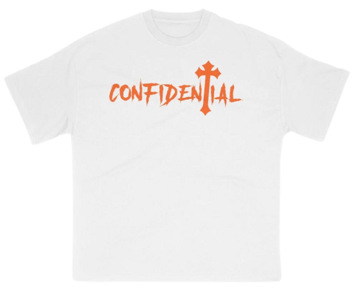 Confidential Signature Orange & White Confidential T-Shirt