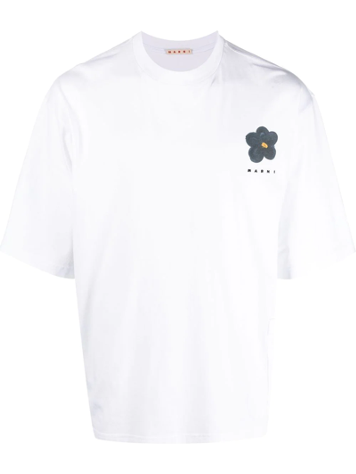 Marni Black Daisy Print White T-Shirt