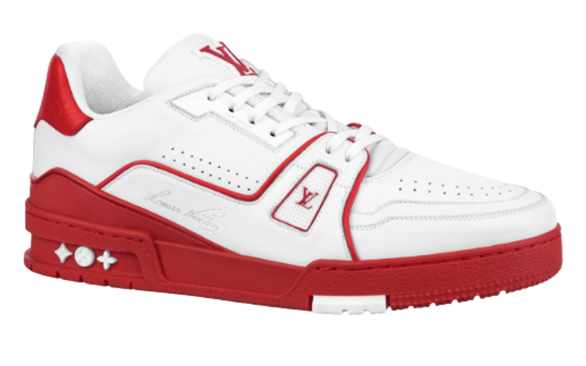 Louis Vuitton White Red Sole Trainer Sneakers