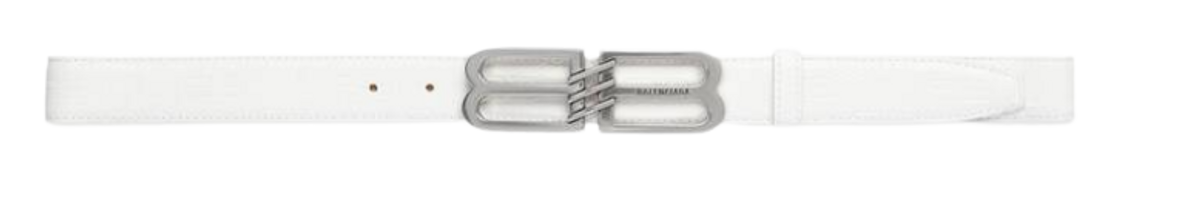 Balenciaga Signature White 30mm Belt