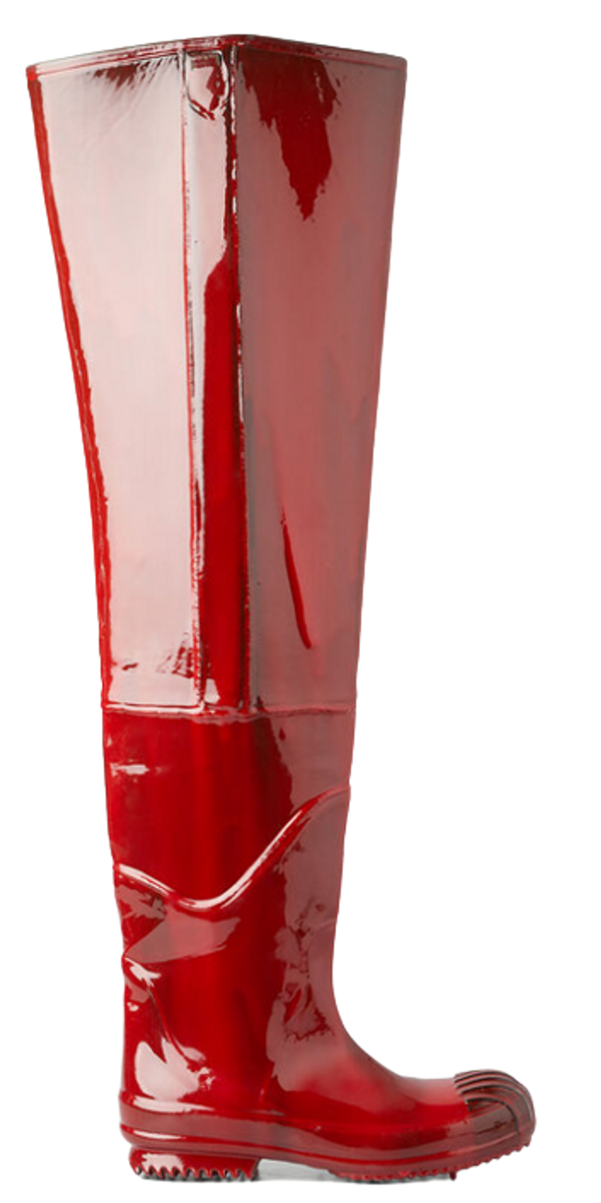 Maison Margiela Varnished Thigh Red High Boots