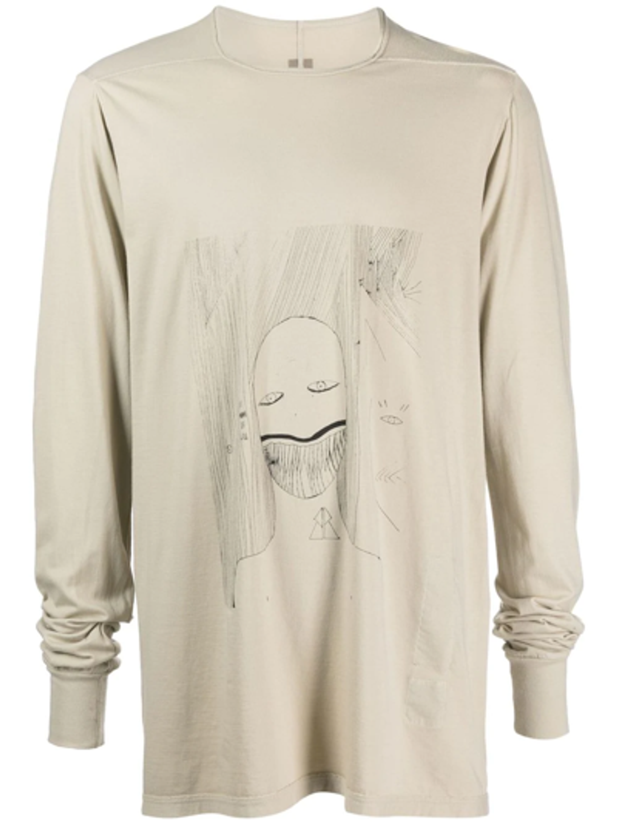 Rick Owens Illustration Print Organic Cotton T-Shirt