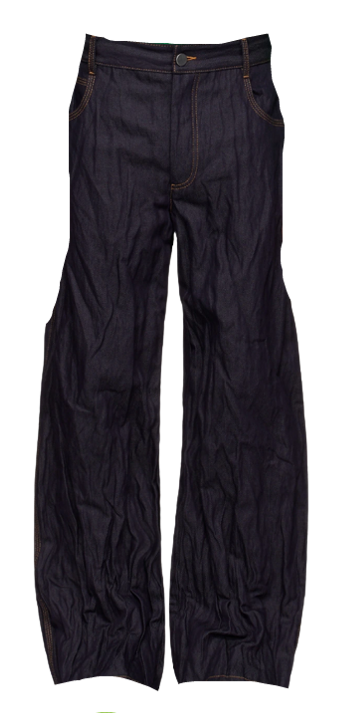 Bottega Veneta Indigo Crinkled Denim Jeans
