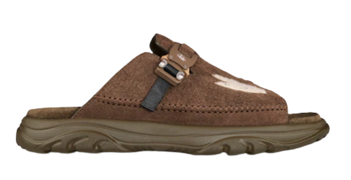 Cactus Jack × Dior Coffee Nubuck Sandals