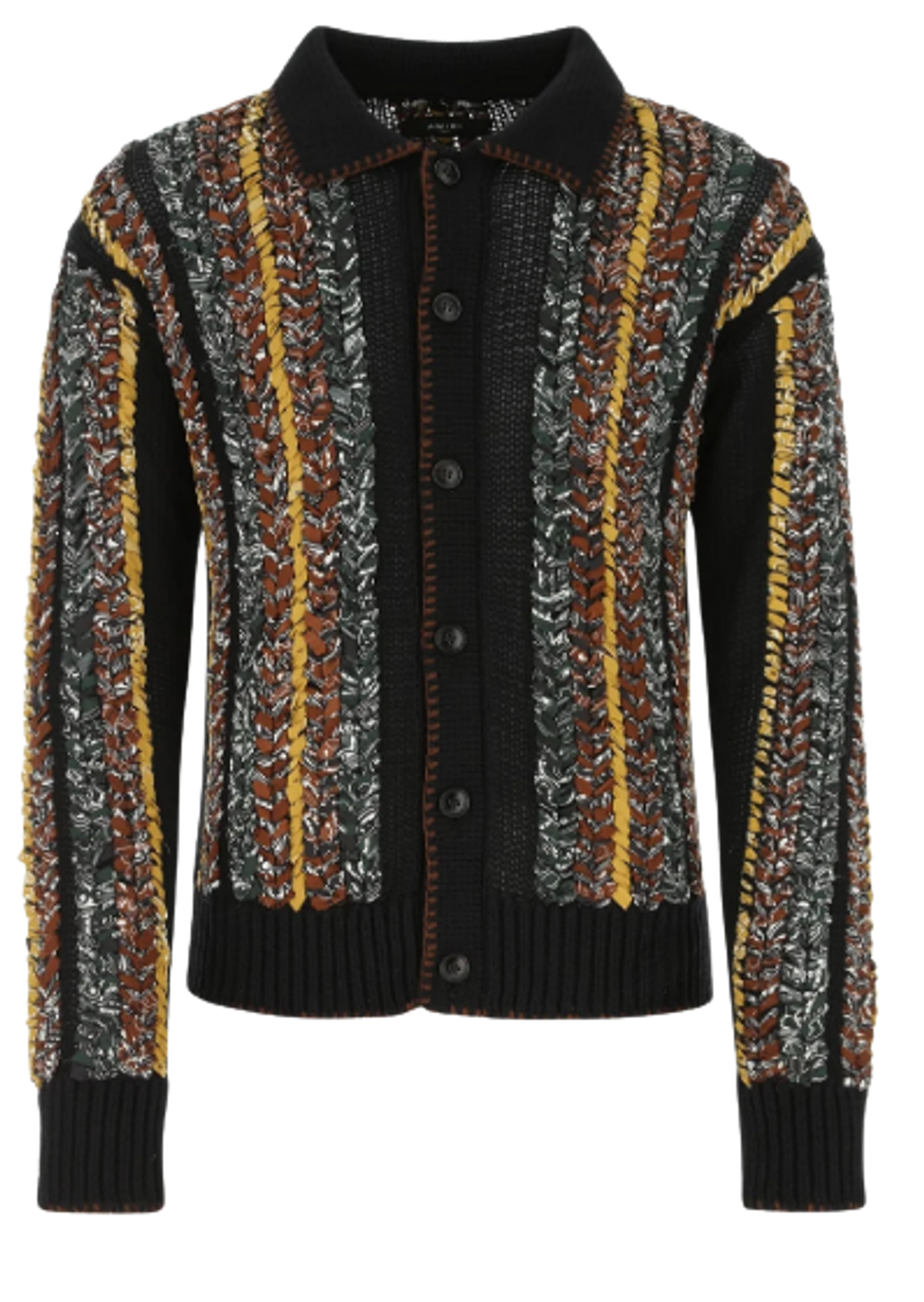 Amiri Braided Bandana Button-Up Cardigan