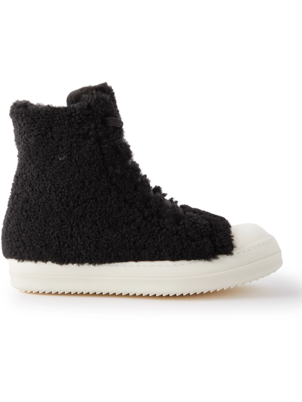 Rick Owens Scarpe Shearling High Top Sneakers