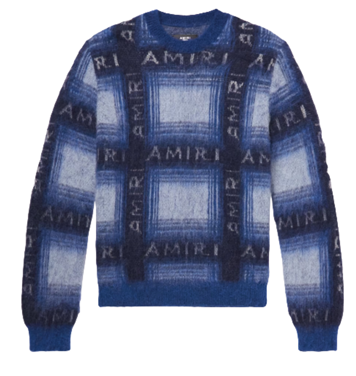 Amiri Logo Intarsia Cotton Cashmere Blend Sweater