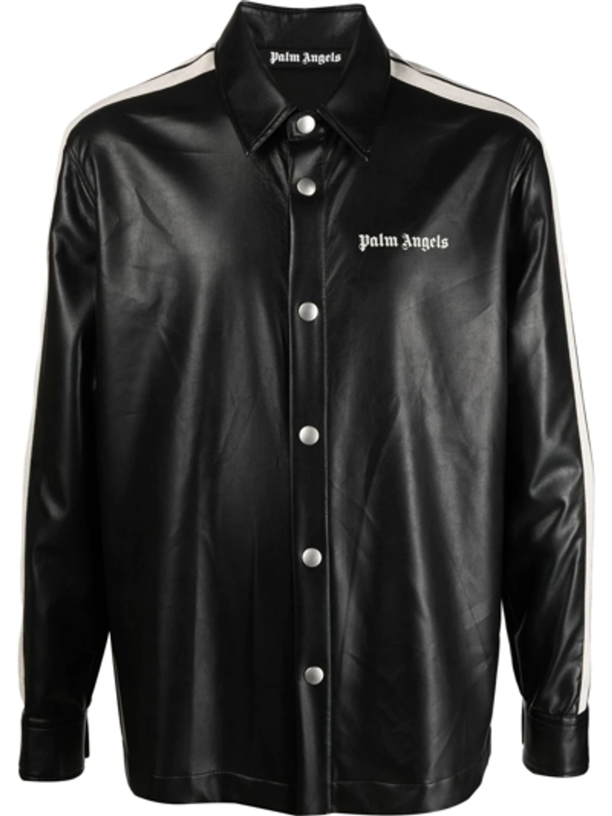 Palm Angels Side Stripe Long Black Sleeved Shirt