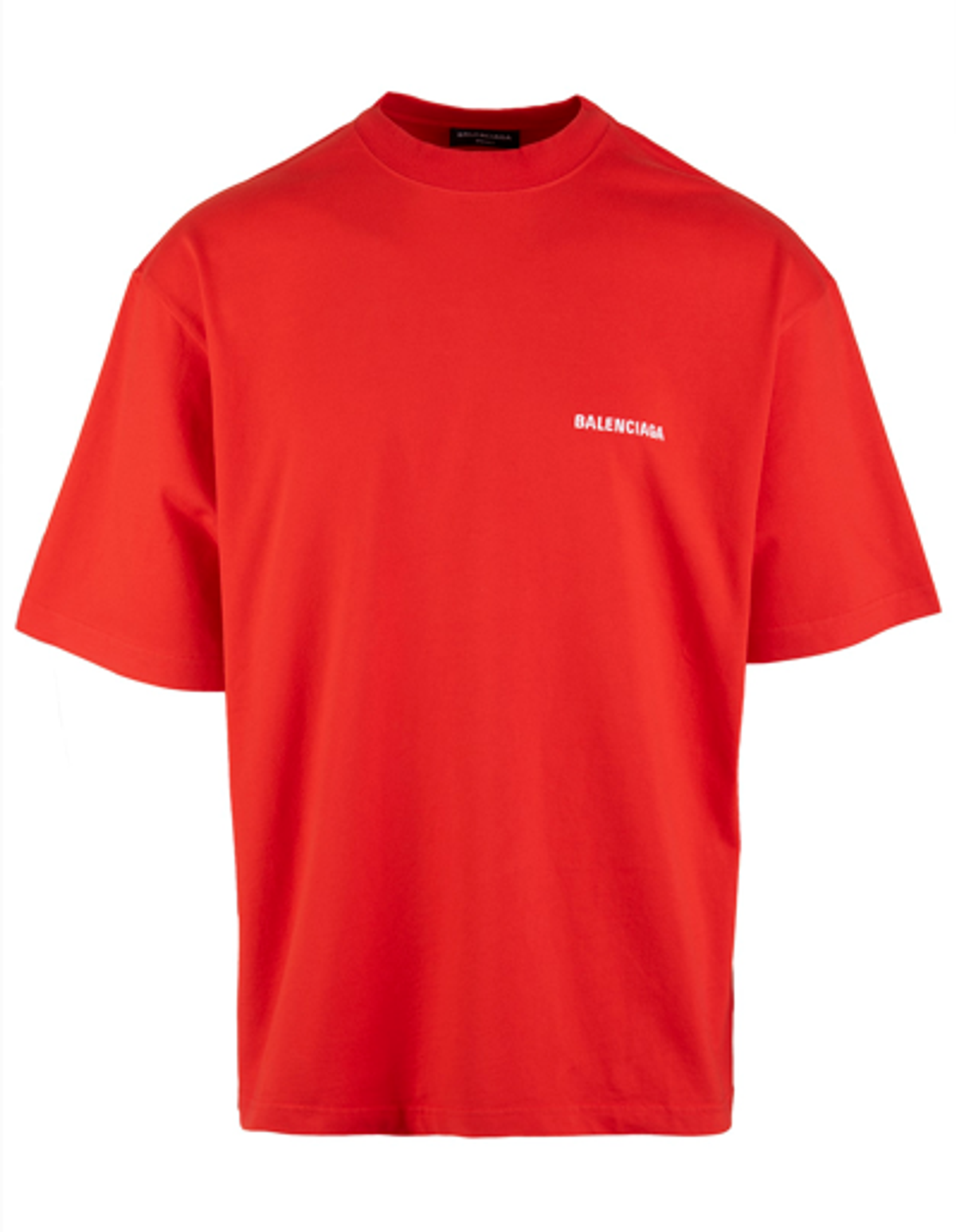 Balenciaga Logo Print Regular-Fit Red T-Shirt