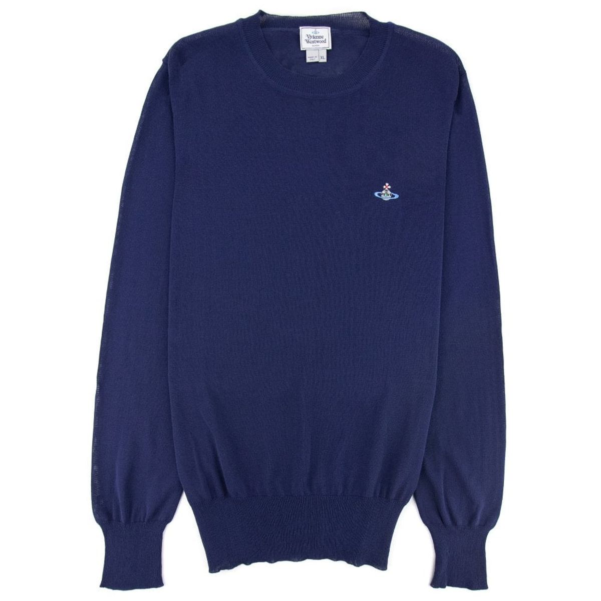 Vivienne Westwood Orb Logo Crewneck Knitted Sweatshirt Royal Blue