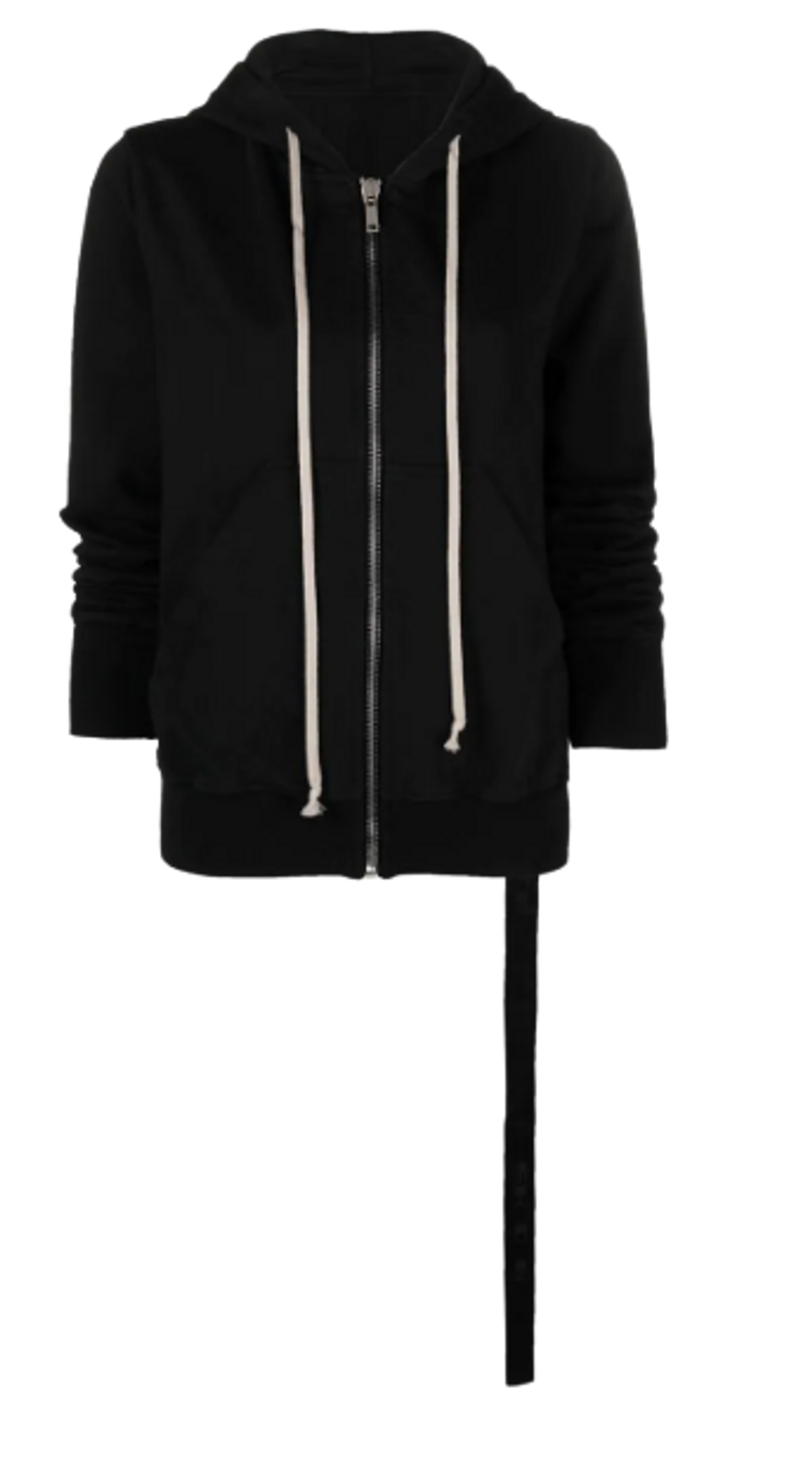 Rick Owens Logo Strap Detail Zipped Hoodie