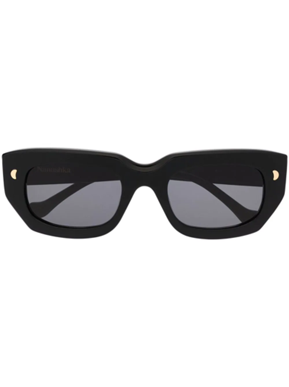 Nanushka Polished Black Cat Eye Sunglasses