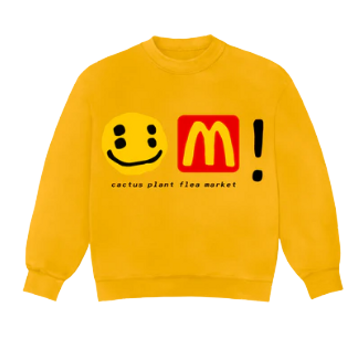 Cactus Plant Flea Market × McDonald's Merch Icon Yellow Crewneck